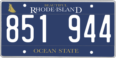 RI license plate 851944