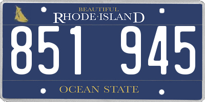 RI license plate 851945