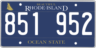RI license plate 851952