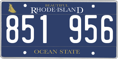 RI license plate 851956