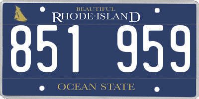 RI license plate 851959