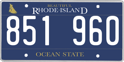 RI license plate 851960