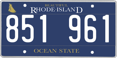 RI license plate 851961