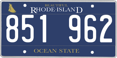 RI license plate 851962