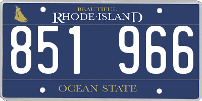 RI license plate 851966