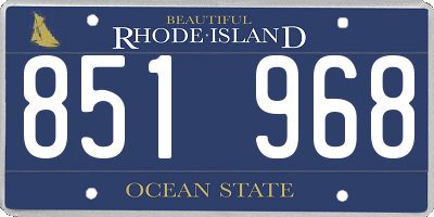 RI license plate 851968