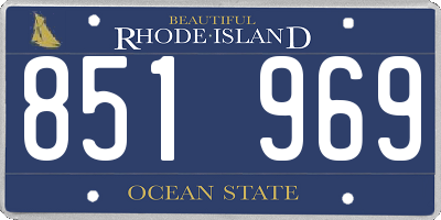 RI license plate 851969