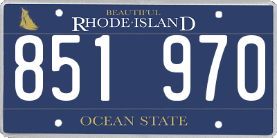 RI license plate 851970