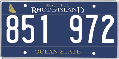RI license plate 851972