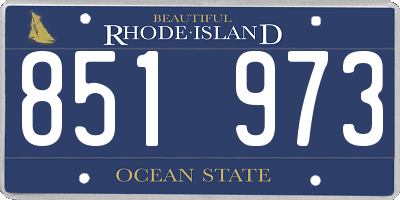 RI license plate 851973