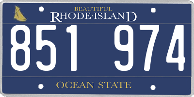 RI license plate 851974