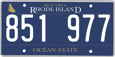 RI license plate 851977