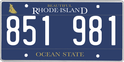 RI license plate 851981