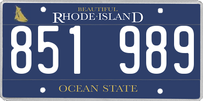 RI license plate 851989