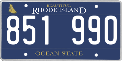 RI license plate 851990