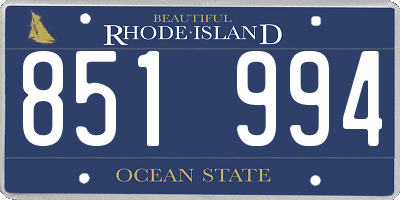 RI license plate 851994