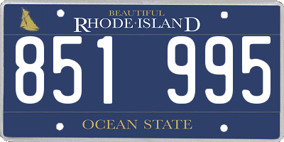 RI license plate 851995