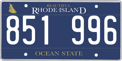 RI license plate 851996