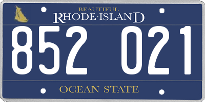 RI license plate 852021