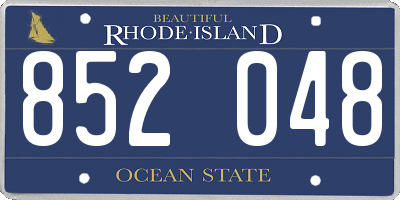 RI license plate 852048