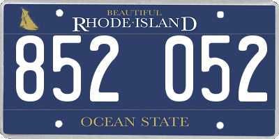 RI license plate 852052