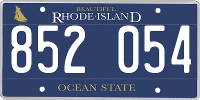 RI license plate 852054