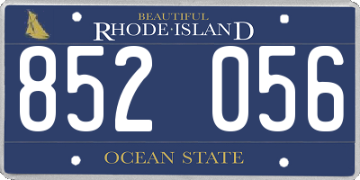 RI license plate 852056