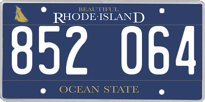 RI license plate 852064