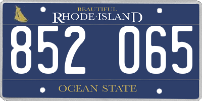 RI license plate 852065