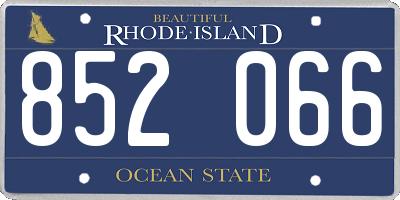 RI license plate 852066