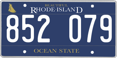 RI license plate 852079