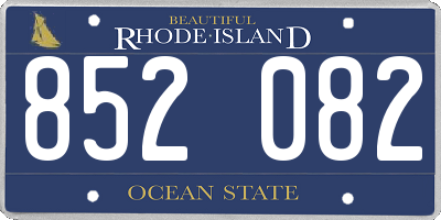 RI license plate 852082