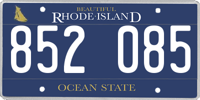 RI license plate 852085