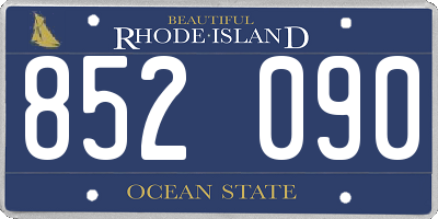 RI license plate 852090