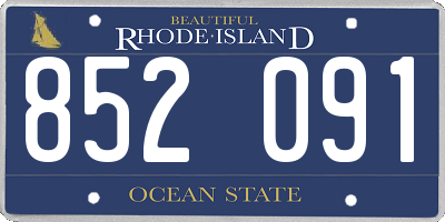 RI license plate 852091