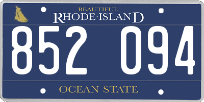RI license plate 852094