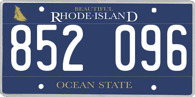 RI license plate 852096