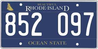 RI license plate 852097