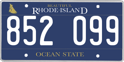 RI license plate 852099
