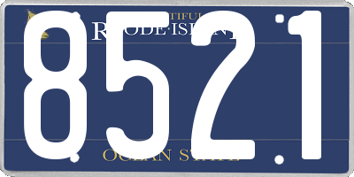 RI license plate 8521