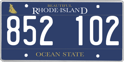 RI license plate 852102
