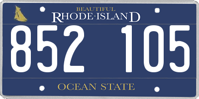 RI license plate 852105