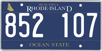 RI license plate 852107