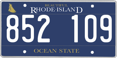 RI license plate 852109
