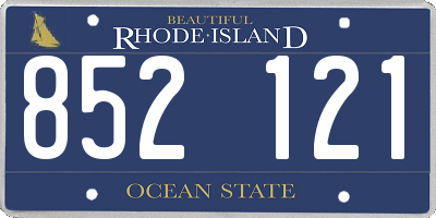 RI license plate 852121