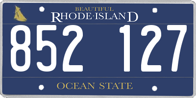 RI license plate 852127