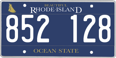 RI license plate 852128