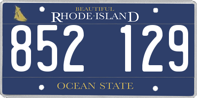 RI license plate 852129
