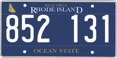 RI license plate 852131