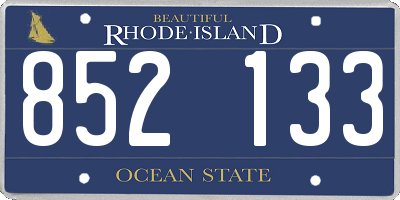 RI license plate 852133
